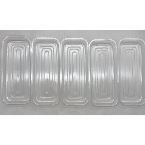 Rectangular 5 Pieces of 9 by 4 Inch Clear Thick Plastic Heavy Duty Sturdy *READ - Picture 1 of 8